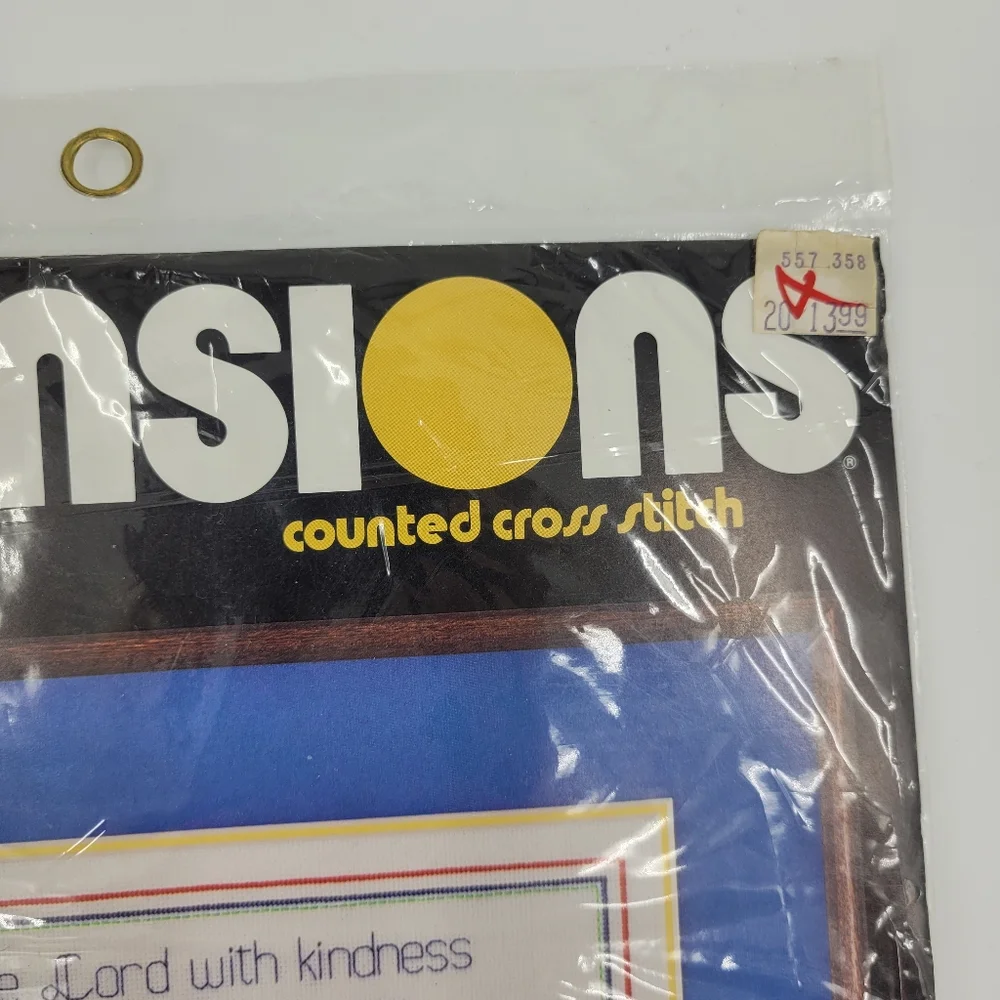Dimensions Cross Stitch Kit Teddy Bear Blessings USA Made Vintage NEW